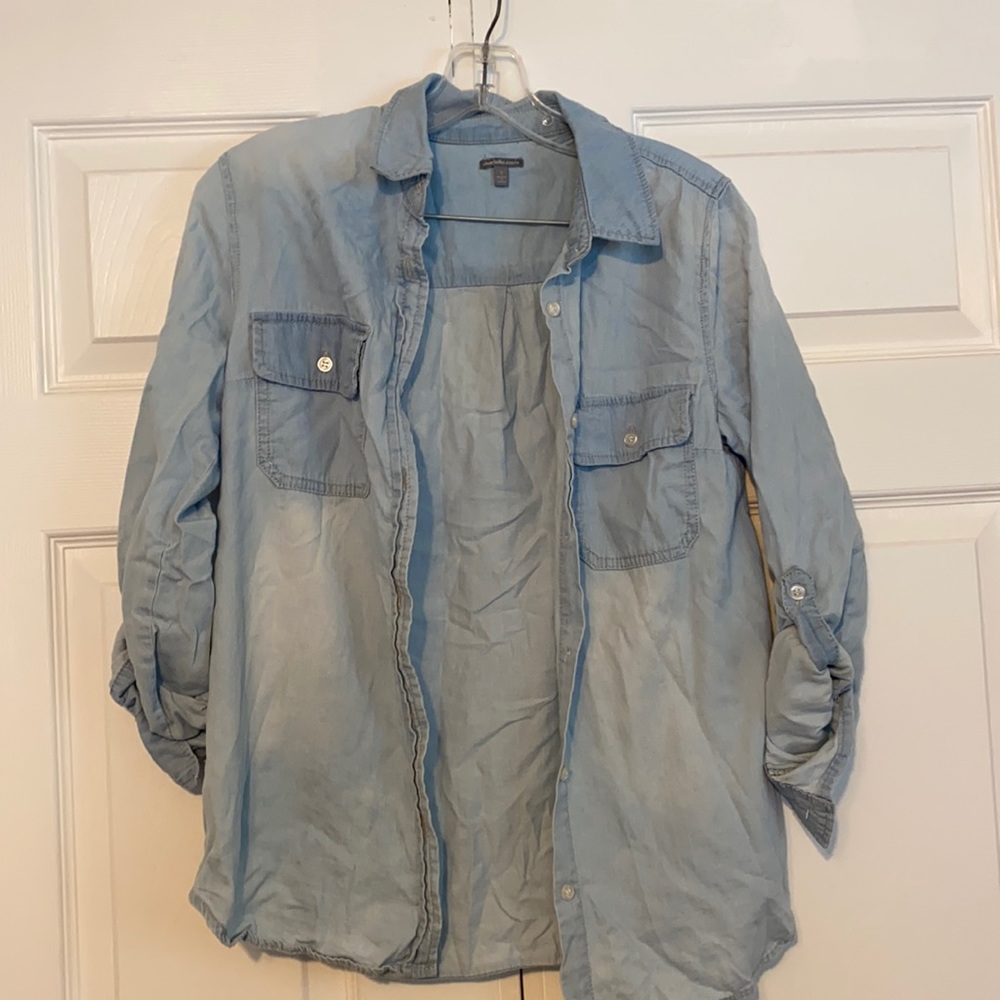 Blue button up shirt